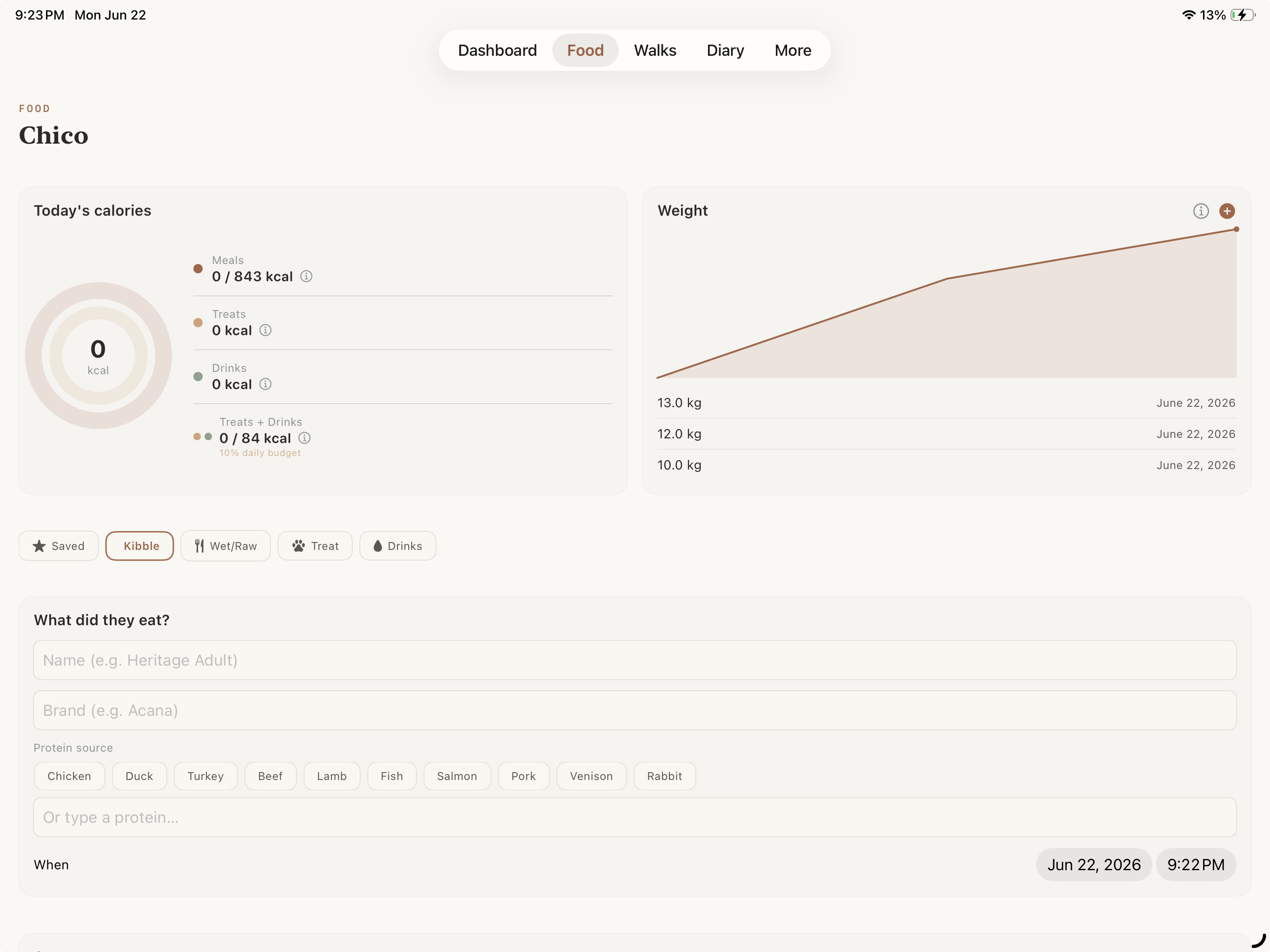 Calorie tracking with metabolic targets